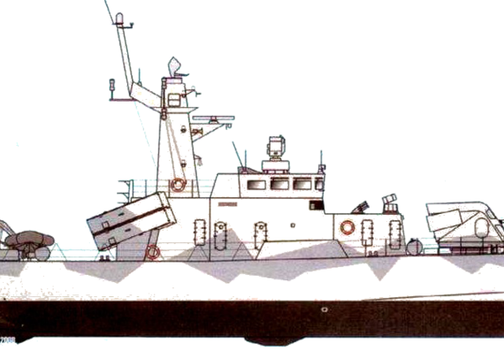 Ship HSwMS Malmo [Stockholm-class Corvett] - drawings, dimensions, pictures